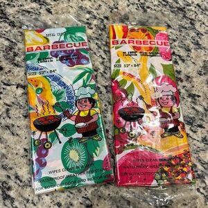 VTG Barbecue Plastic Tablecloths (2) - Multicolor
